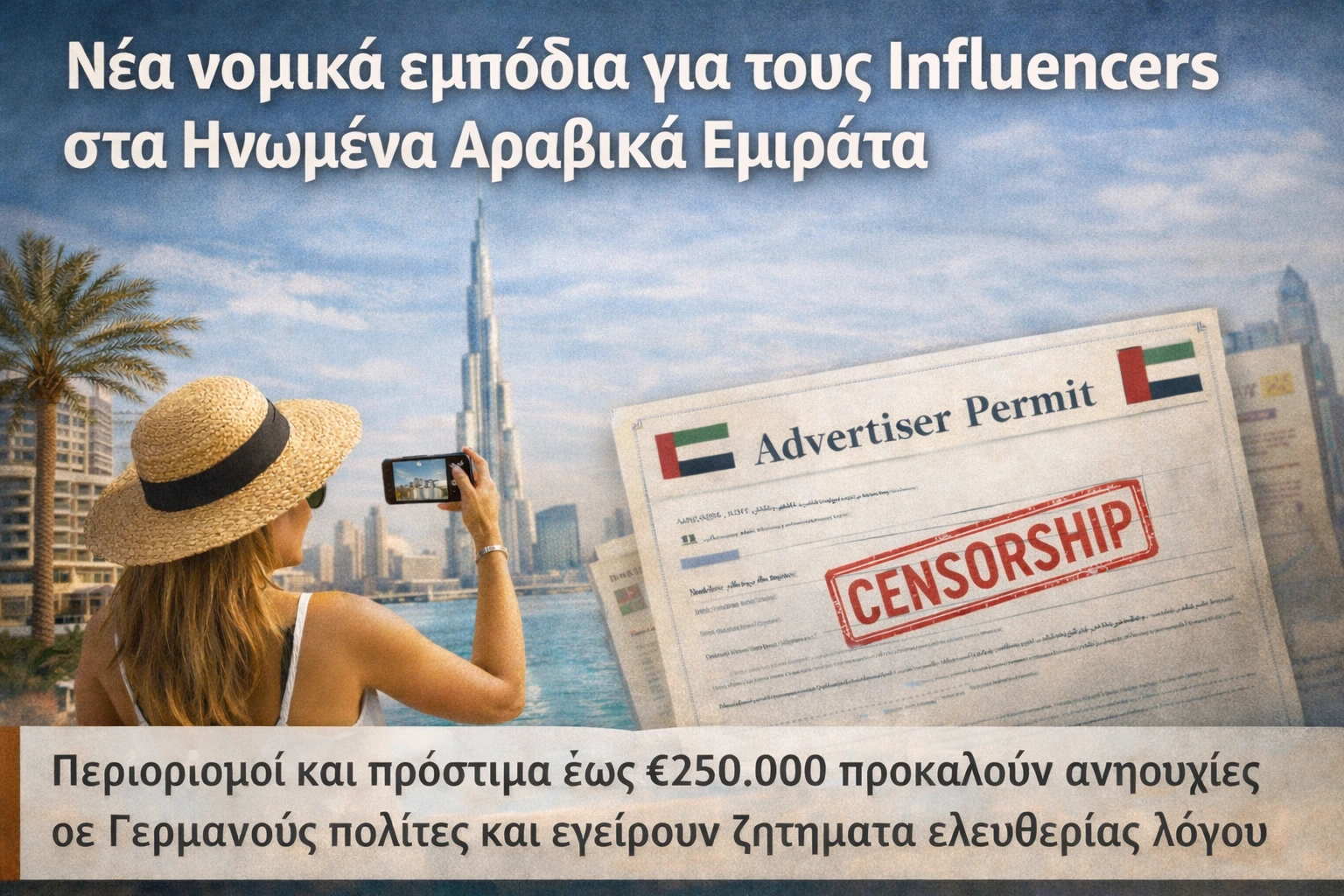 Νομική αξιολόγηση του περιοριστικού πλαισίου λειτουργίας των influencers στα Ηνωμένα Αραβικά Εμιράτα